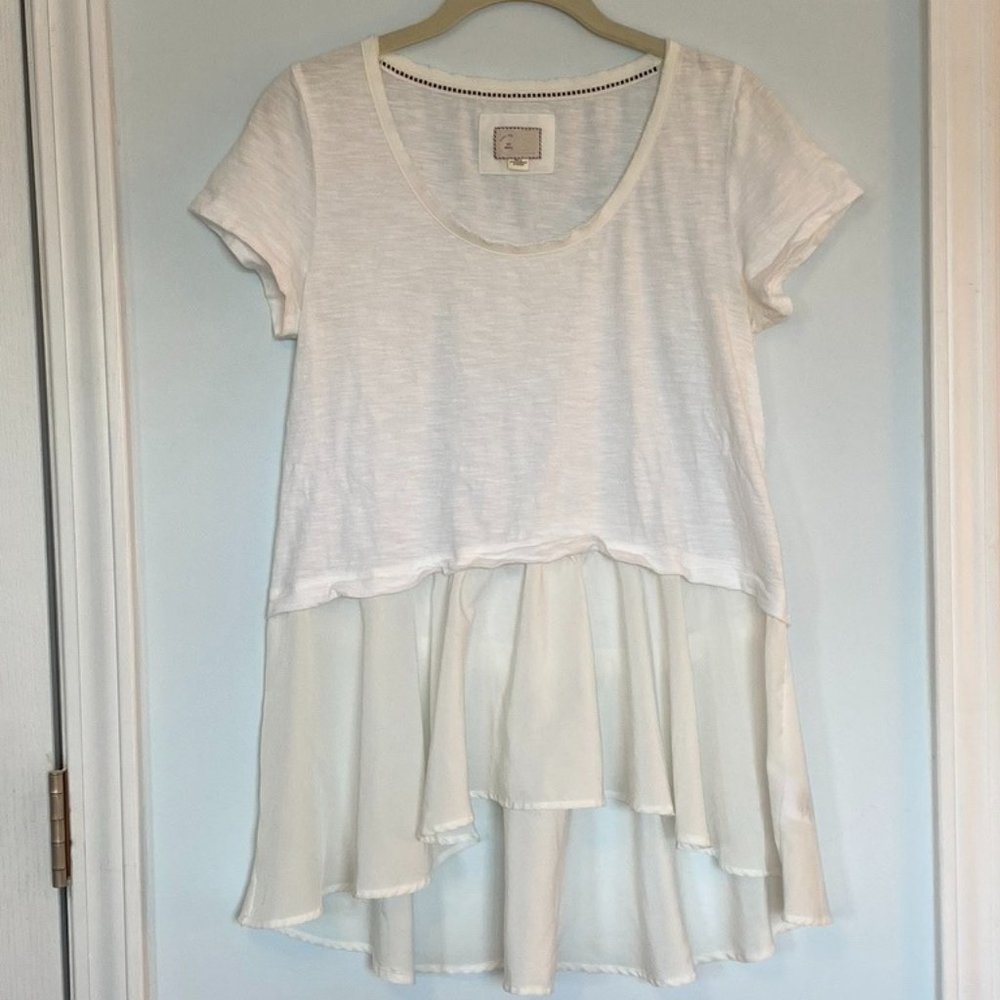 Anthropologie Postmark peplum top, small